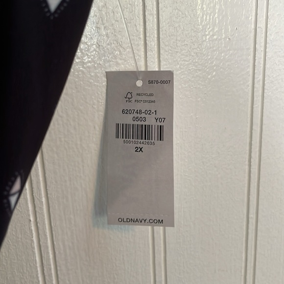 OLD NAVY Front Cutout One-Piece Swim Bathing Suit Geometric Print Size 2X NWT - Picture 12 of 13